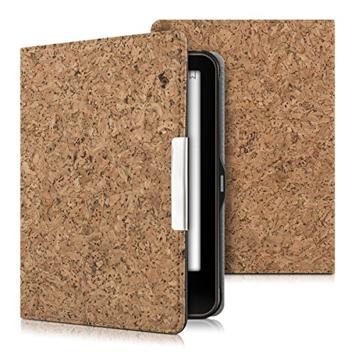 kwmobile Hülle für Tolino Vision 1 / 2 / 3 / 4 HD – Flipcover Case eReader Schutzhülle – Bookstyle Klapphülle Hellbraun - 5
