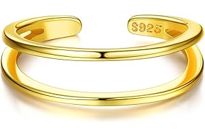 Diamday 925 Sterling Silber Zehenringe Damen Einstellbar Offene Zehenring Finger Ring Daumenring Minimalistisch CZ Schwanz Band Ringe Einfach Offene Manschette Toe Ring Strand Fuß Schmuck Geschenke