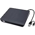 External USB & Type C CD DVD Drive, HFAN USB 3.0 & Type C Dual Port Portable Slim CD DVD +/-RW Drive Player Burner Writer Reader Rewriter for MacBook, Laptop, Computer Windows 7/8/10/XP/Vista/Mac OS