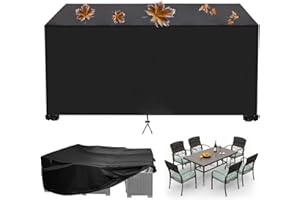 AJALGZ Fundas para Muebles de Jardín 80x40x90cm/LxWxH Fundas Mesa Exterior Impermeable Resistentes Al Viento para Mesas de Jardín y Juegos de Muebles Funda Exterior Impermeable Sofa - Negro