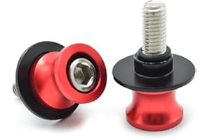 MZ-STORE 2pcs Nottolini M8*1,5 Universale Forcellone Appoggi per Z900 Z800 Z650 Z1000 Z1000sx/ S1000RR S1000R S1000XR/ CBR250R CBR600RR CBR900RR/ 749/S 999/R/S (Rosso)