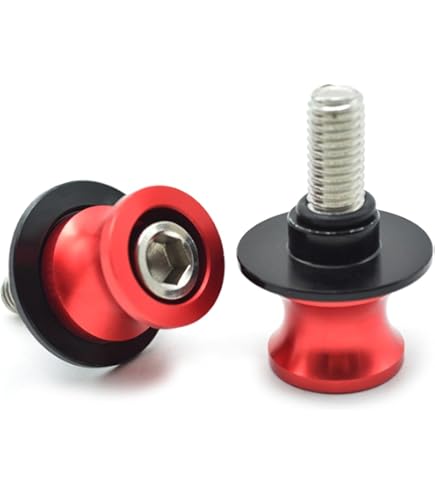 Bobina braccio oscillante 2PCS 6/8 / 10mm Cavalletto posteriore CNC per motociclo Slider braccio oscillante Stand Bobine forcellone(8mM Oro) + cavalletto per moto posteriore moto qjmotors