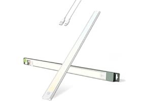 Brendz Lampe LED Rechargeable, LED Cuisine Sous Meuble, 60cm, USB-C, 4400mAh, 3 Températures de Couleur, Dimmables, Magnétique, Lumiere Cuisine, Puyo Argent