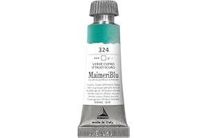 ‎MAIMERI MAIMERI BLU 12 ml, Hochwertige Aquarellfarben, Farbton Kupferngrün (Phthalo) dunkel