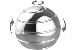 ZOLUNU Schreibtisch zappeln kinetischer Schreibtischball, 1,77 Bürodeskischung Metallspielzeug für Erwachsene Teen Kid - Geschenk für Büroschule Haus Frauen Männer Weihnachten (Silber)