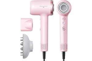 ‎WAVYTALK Föhn, Wavytalk TURBLOW PRO Schnelles Trocknen Föhn mit Diffusor, Haartrockner mit Hochgeschwindigkeit 110.000 U/min, Pro Negative Ionen Fön zur Schadensreduzierung, Frizz-Glättung, Pink