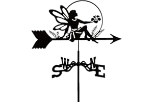 ANCNA-U Girouette de jardin en métal avec toit pour décoration de jardin, ferme, cour, tonnelle