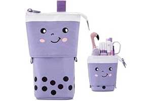 GIENXIAS Niedliches Federmäppchen, selbststehend, Teleskop-Federmäppchen, Schreibwaren, Büro, Tasche, Organizer, Schultasche, Pop-Up-Kosmetiktasche, Make-up-Tasche für Frauen, Studierende, Erwachsene