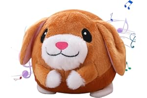 Shxiuminy Pet Plush Toy,Dog Ball Bouncing Toy For Pets,Cats,Small And Medium Dogs (Brown)