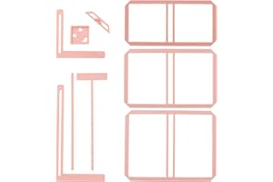 UPTTHOW 9Pcs Bookbinding Easy Scrapbooking Tool for Starter, Complete Great Stencils and Cutter Guide Kit Can Be Made Into Notebook Calender Junk Journal Handbook,9pcs Light Pink