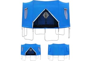 KOUAMOR 6ft/8ft/10ft/12ft Trampoline Tent, Trampoline Top Round Shade Cover, Trampolines Sunshade, Foldable Design, Waterproof and Sunscreen for Birthday Parties, Picnics, and Community Activities