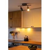 Spoti Modern Tasarım Salon - Mutfak - Banyo Spot Ledli Sıralı Avize (ANTRASİT, 40 CM, 3000, Kelvin)
