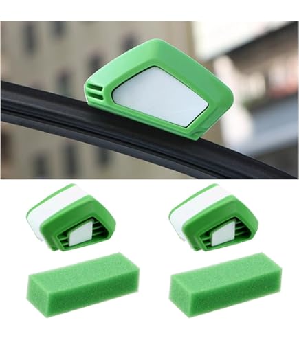 3 Strumenti Riparazione Tergicristalli - Con Spugna, Per Pulizia E Manutenzione Spazzole Auto, Verde - Foto 13