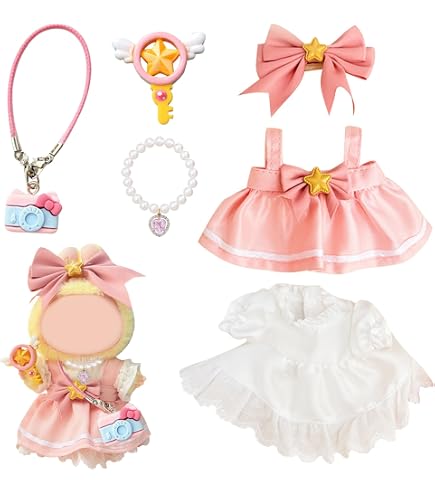 AYNKH 8 Pièces Accessoires Vêtements Pour Poupées - Robes, Jupes, Chaussures, Sacs, Chapeaux Et Plus - Idéal Cadeau Filles Et Garçons