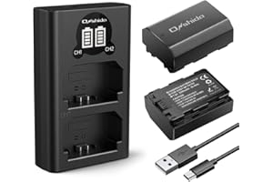 Onshida 2er Pack NP-FZ100 Kamera Akku Ladegerät, 2280mAh Ersatzakku Set, kompatibel für Sony Alpha A7III A7RIII A7RIV, Alpha 9S, A9S, Sony A7R3, Sony A7R4 Digitalkameras