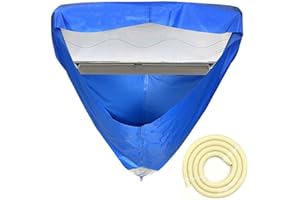 INTENST Sac de lavage pour climatiseur d'air, couvercle mural pour climatiseur avec bec de vidange et tuyau étanche anti-poussière