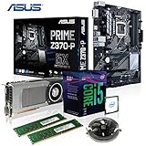 Memory PC Aufrüst-Kit Intel Core i5-8400 8. Generation (SixCore) Coffee Lake 6x 2.8 GHz, 16 GB DDR4 2133Mhz, ASUS PRIME Z370-P, Nvidia Geforce GTX 1050 Ti 4096MB 4k, USB 3.1 Gen.1, SATA3, 7.1 Sound, 2x M.2 Sockel, GigabitLan, HDMI, DVI, MultimediaKIT, CoffeeLake, komplett fertig montiert und getestet