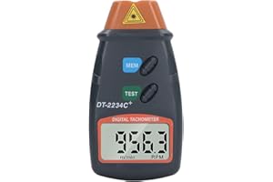 Digitaler Drehzahlmesser, Fotolaser, Berührungslos, Drehzahlmesser, Messwerkzeug für Drehmaschinendrehzahl mit Datenprotokollierung, Hält Max. Min. AVG