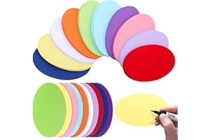 CHCAES 500 Stück Ovale Moderationskarten Set Bunt Rund Präsentationskarten Metaplankarten Für Büro Schule Professionelle Präsentation Vortrag Moderation Gesprächsleitung 13x8cm