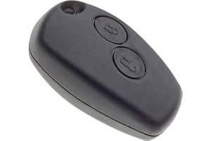Jongo® Coque Clé 2 Boutons Compatible avec Renault Clio 3, Kangoo 2, Modus, Master 3, Trafic 3, Twingo 2, Wind | Boîtier Télécommande sans Lame pour VA2 Réparation Facile