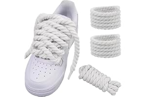 MUNSKT gruby sznurek do butów Air Force 1, 8mm okrągły i 140 cm długi, gruby bawełniany sznurek do sneaków, wymienne sznurowadła do butów sportowych