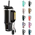 Thicc Buddy - 40 oz Stainless Steel Vacuum Insulated Tumbler with Lid and Straw for Water - Travel Mug Cupholder Friendly - Gifts for Women Men Him Her