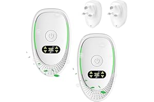 AIMARS Plug in Air Purifier 2 Pack, Portable Air Purifier for Home, Quiet Negative Ion Air Ionizer for Home, Bedroom, Pets, Toilets, Office, Smoke Odor Removal (2, White)