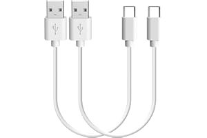 Geekria USB Earbuds Charger Cable Compatible with Sony WF-C710N, WI-SP510, WF-1000XM6/1000XM5/1000XM4, LinkBuds, INZONE Buds Charger, USB Replacement Power Charging Cord (1 ft/30 cm 2 Pack)