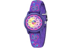 Timever Orologio per Bambino,Orologio Analogico al Quarzo per Ragazzi e Ragazze con Cinturini in Tessuto Elastico e Farfalle/Dinosauri/Fiori,Regalo per Bambini dai 3 ai 12 Anni
