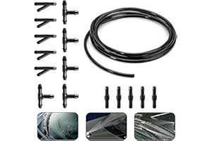 HSLPSM 3M Universal Scheibenwaschanlage, 15PCS Schlauchverbinder, Wischwasserschlauch Reparaturset, Automotive Schlauch, Wischwasserschlauch Reparaturse, Schlauch für Scheibenwaschanlage