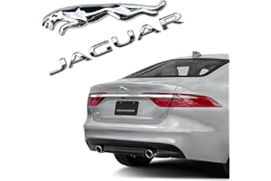 SFEG Jaguar Compatible Rear Emblem Leopard Car Panther Fender Decal - F-Type, XE, XF, XJ, F-PACE (Fit Chrome)
