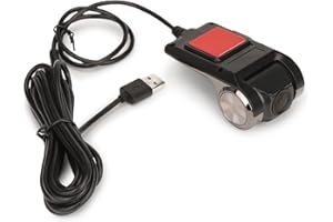 Erisin Dash Cam Impermeabile 150° HD 1080P Dash Camera DVR Registratore Auto per Android Autoradio Visione Notturna Auto USB DVR Registratore Video con Assistenza alla Guida Supporto Max 128GB