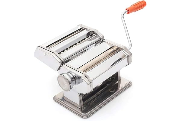 Machine à Pâtes, Appareil Pate Fraiche, Laminoir à Pâtes, Machine a Spaghetti en Acier Inoxydable Fait Maison, Fabricant de Pâtes à Rouleaux Manuel pour Pâtes Maison, Spaghetti, Macaroni, Lasagnes