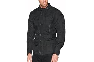 BIKERS GEAR AUSTRALIA Infinity, giubbotto da moto nero, impermeabile, ventilato, termico, rinforzato