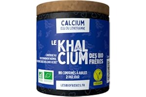Calcium – Lithothamne BIO – Renforce les os et les muscles – 90 comprimés à avaler – 250mg de calcium – 45 jours de cure – Les Bio Frères