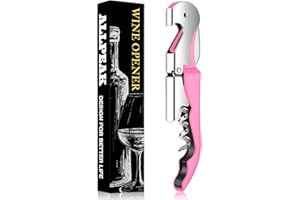 Allpeak Kellner Korkenzieher Wein Kellnermesser - 1PC Weinöffner Weinflaschenöffner Wein Öffner Flaschenöffner Wein Kellnermesser Profi Kellnerbesteck Bottle Opener - Rosa