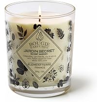 Bougie Parfumée 200g - Parfum Jardin Secret - 50h De Diffusion - Cire Naturelle, Fabrication Française Artisanale