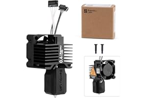 CCTREE bamboo lab honted for Bambu Lab P1P/P1S, Full Assembly Hardened Steel Hot End with Fan, Thermistor, Ceramic Heater, 0.4mm Nozzle, and Extruder Heating Block Replacement