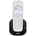 VTech CS1550 DECT Cordless Phone with Answering Machine and Call Block, 1 Handset, Landline House Phones, White, Caller ID/Call Waiting, Redial, Handsfree, illuminated Display and Keypad