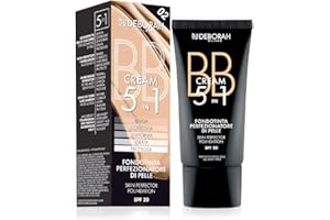 Deborah Milano - BB Cream Fondotinta Viso 5 in 1, 02 Beige, Effetto Antiossidante, Minimizza le Imperfezioni e Dona una Pelle Levigata e Nutrita, 30 ml