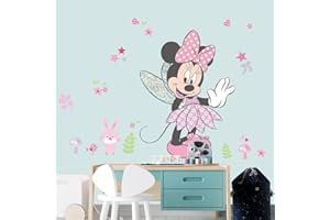 KIBI STORE Kibi XXL Adesivi Muro Minnie Disney Adesivi Muro Mickey Mouse Adesivo Da Parete Minnie Camera Da Letto Bambini Stickers Muro Bambini Mickey Mouse Adesivi Muro Topolino Disney