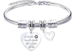 QTQTLP Regalo Amicizia Bracciale,Donna Bracciale Ispiratore Donna Ragazza per La Migliore Amica Regalo di Laurea, Regalo di Compleanno,Regalo di Natale