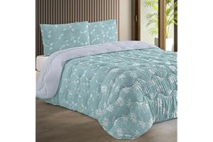 Rufino Díaz Edredón Invierno 450 gr Estampado Zamora 3 (Turquesa 99-90 cm) - Otoño/Invierno - Suave y cálido para tu Descanso