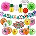 Produktbild Howaf 33 stücke Sommer Tropical Party Dekorationen Kit Blumen Girlande Hawaii Party Deko Banner Ananas Wabenbälle Seidenpapier Fan und Tropische Ballons Flamingo Konfetti