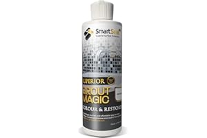 Smartseal Grout Magic – Mid Grey, 237ml – Professional Reviver & Colour Restorer – Long-Lasting Sealer Superior to Grout Pens & Paint – 15-Year Durability