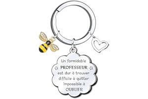 KJKJKJ Cadeau Professeur,Cadeau Maitresse,Cadeau Atsem,Cadeau Professeur Porte-clés,pour La Meilleure Professeure,Cadeau d'anniversaire Professeur,une remise de diplôme,Cadeau Maitresse