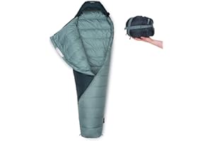 qeedo Asaka Saco de Dormir plumón (tamaños M & L) - 3 Estaciones, Ligero, pequeño