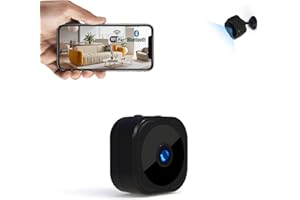 AOBOCAM Mini Telecamera Videocamera Sorveglianza Interno Wifi Bluetooth per Phone1080P Mini Telecamera Senza Fili Microcamera con Visione Notturna Rilevamento di Movimento Con App