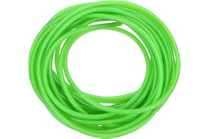 PATIKIL 26 Ft(8M) Tubo in Gomma di Lattice Naturale, 1/16"(2mm) ID x 3/16"(5mm) OD Elastico per Frombola Tubazioni in Gomma per Esercizi, Stretching, Laboratorio, Tubi per Casa, Verde