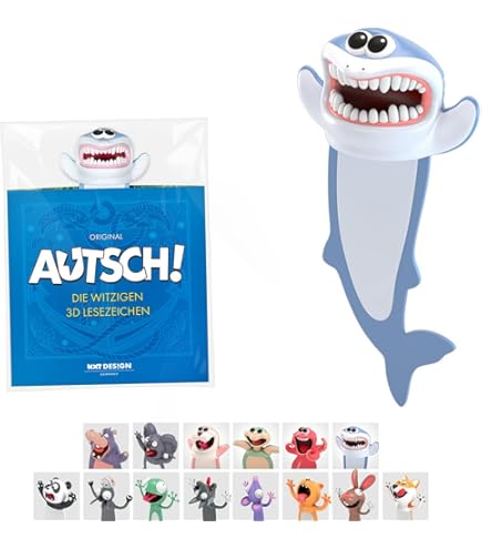 KXT Grappige 3D-bladwijzers, originele Autsch!- cartoondieren, grappig cadeau voor kinderen en volwassenen (hond
